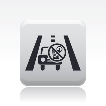 Vector illustration of  isolated drunk drive  icon. Vector illustration of single isolated drunk drive  icon