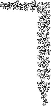 Floral ornament 224 Eau-forte black-and-white decorative background pattern vector illustration