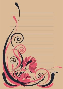 floral background in deep red and dark brown
