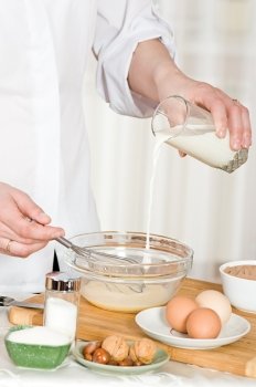 Preparation of food from eggs and other ingridients