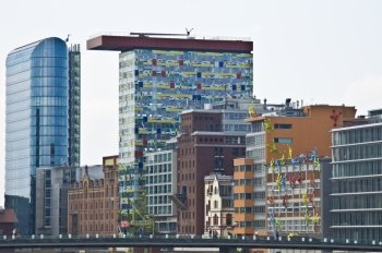 view of the Media harbor in Duesseldorf