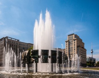 Strausberger Platz. fountain at the Strausberger Platz in Berlin