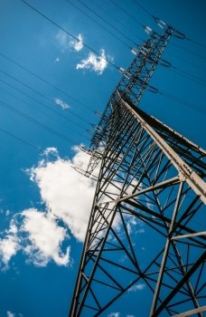 Transmission tower. view of a Transmission tower on a sunny day