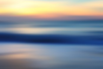 Abstract blur sunset nature background. Soft focus. Watercolor paper overlay.