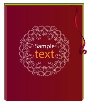 Vector Note or book with ribbon