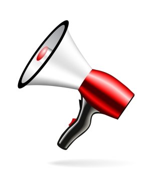 Loudspeaker or megaphone icon isolated on white background. Vector