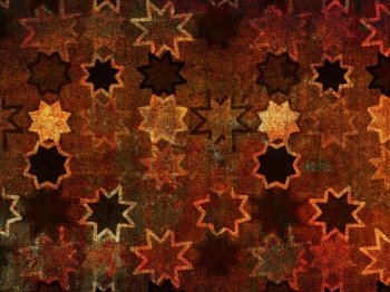 halftone wavy background with star pattern