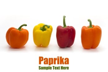 Paprika on white background