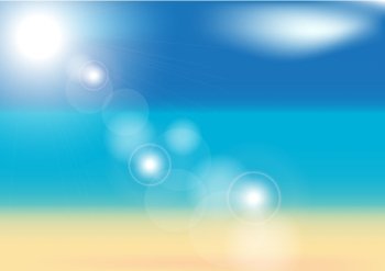 Abstract Background - Sunny Sky, Ocean and Beach / Bokeh