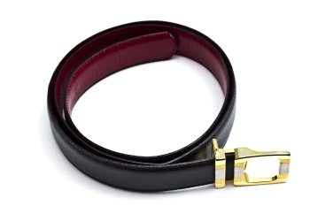 leather belt isolated on white background 
