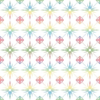 Abstract background of colorful seamless floral and dots pattern 