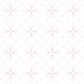 Beautiful seamless background of floral and dots pattern