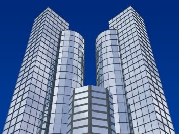3d abstract skyscrapers for company presentation. 3D render