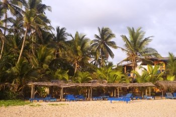 Resort in Sri Lanka at sunset