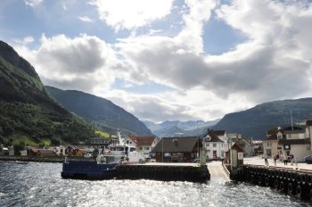 Vik- small village in Norvegian fjords