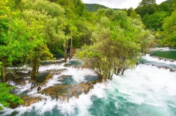 Rapids on Una river. Martin Brod, Bosnia and Herzegovina
