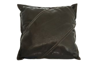 Brown pillow isolated on white background