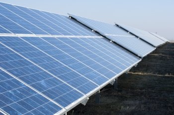 Solar photovoltaic panels. Solar park