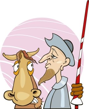Illustration of Don Quixote and his horse
