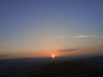 Sunset over Pyatigorsk. Panorama. North Caucasus nature