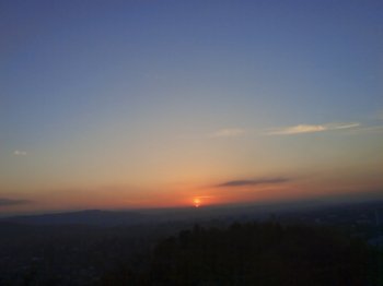 Sunset over Pyatigorsk. Panorama. North Caucasus nature
