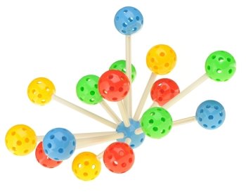 molecule model. Children color toy. Isolated on white