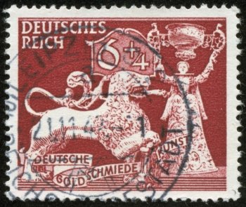 GERMANY - CIRCA 1942: A stamp printed by the fascist Germany Post is entitled 