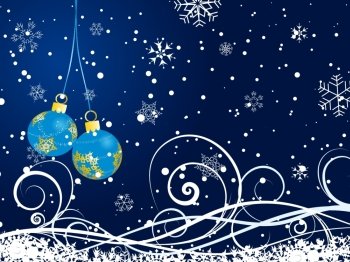 Abstract christmas background with snowflakes frame. Vector illustration.