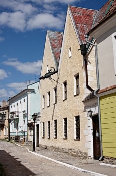 Old european town street