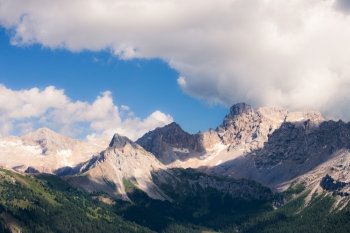 Alpine mountains landscape, Italian Dolomites