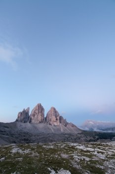 Tre Cime at sunrise, Italian Dolomites