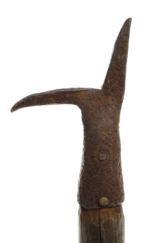 old and rusty boat hook. Boat hook