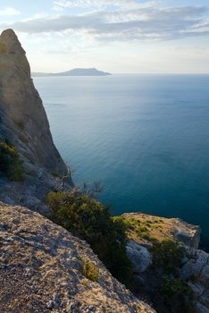 Daybreak above the rocks of Novyj Svit reserve (Crimea, Ukraine).