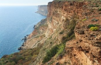 Coastal rock view from Phiolent Cape (Crimea, Ukraine)