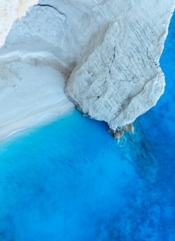 Beach with white sand near Navagio bay (Zakynthos, Greece)