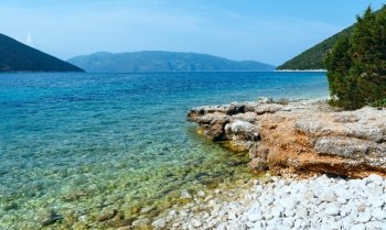 Summer view of Antisamos beach (Greece,  Kefalonia).