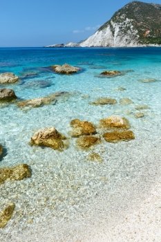 Petani Beach summer view (Kefalonia, Greece)
