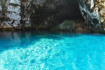 Melissani Cave or Melissani Lake (Kefalonia, Greece)