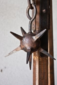 Detail of medieval weapon, north Italy, Piemonte,  XIV century