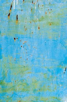 Blue Distressed Background - old weathered paint.