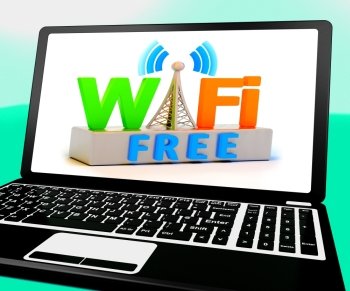  . Wifi Free On Laptop Shows Free Connection And Transmission