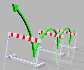 Hurdle Obstacle Showing Overcome Obstacles And Problems