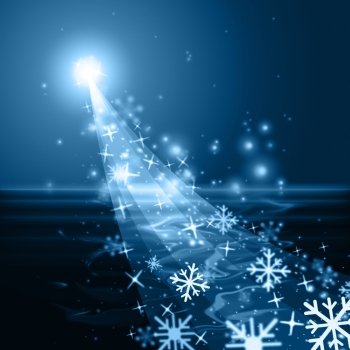 Snowflake Glow Meaning Merry Xmas And Wintry