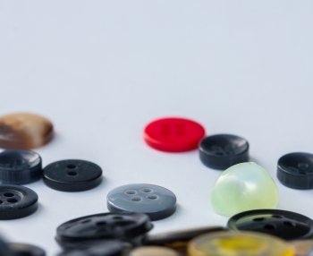 Assorted Buttons Indicating Needlework Dressmaking And Mixed