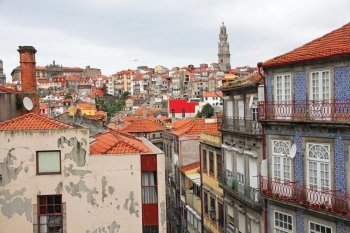 Portugal. Porto. Aerial view over the city 