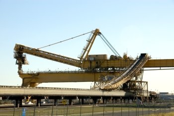 A coal loader in Newcastle Harbour, New South Wales, Australia
