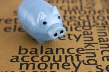 Balance account money concept