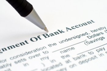Bank account form