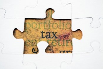Tax puzzle concept