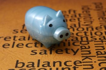 Piggy bank and safety concept